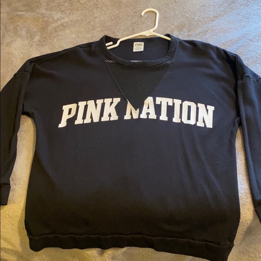 Pink athletic sweatshirt